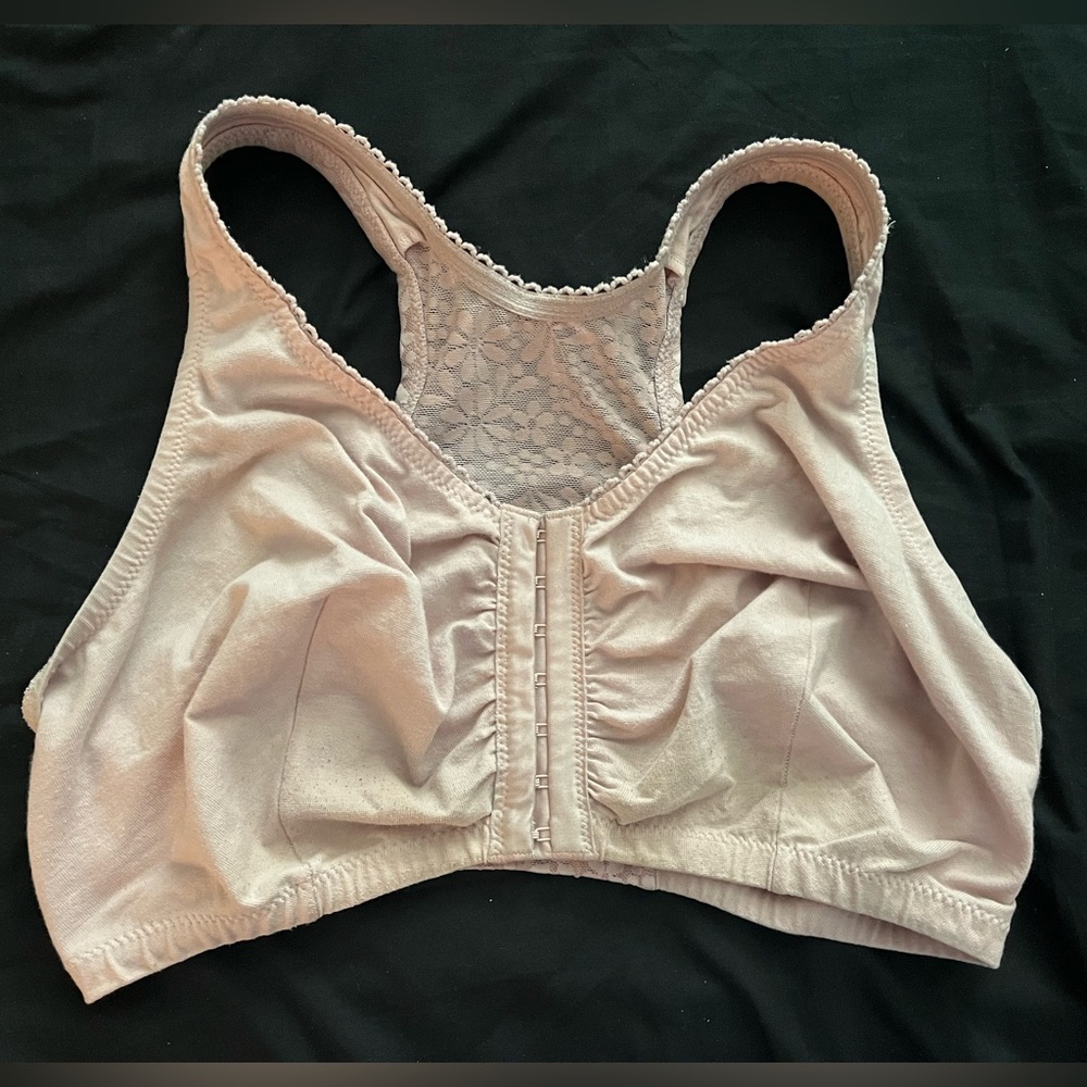 38G/H Front-Close Cotton T-Back Wire-Free Comfort Bra GLAMORISE